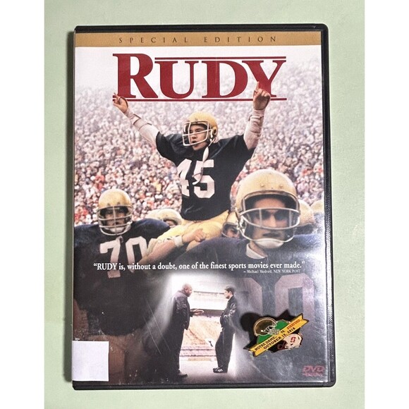 Other - RUDY DVD NMint +Bonus Free GAME DAY Football Notre Dame IRISH vs Stanford Pin